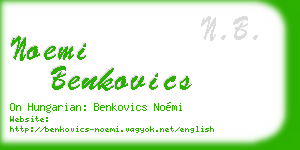 noemi benkovics business card